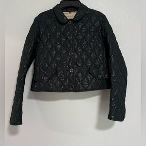 Burberry London girls Navy Quilted Jacket Size 14 Y
